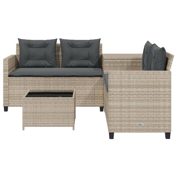 Gartensofa 3034093-1 (2-teilig) Hellgrau