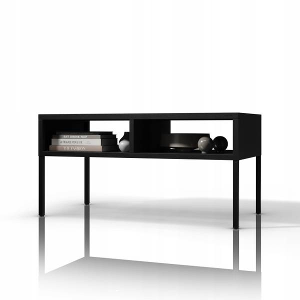 Couchtisch Matteo Schwarz - Metall - 90 x 45 x 45 cm