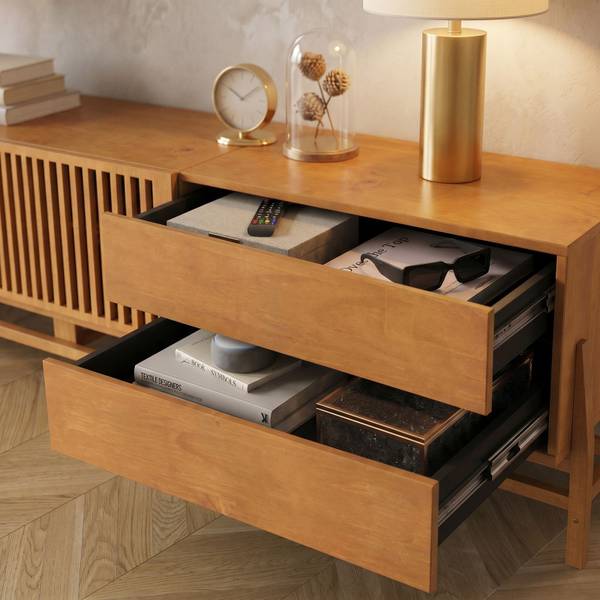 Lowboard ADAMO Braun - Kiefer - 225 x 53 x 41 cm