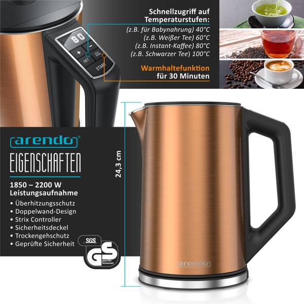 Wasserkocher, Toaster & Eierkocher 2627 Kupfer