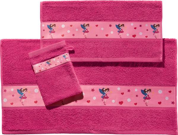 Kinder-Frottier-Set 3-teilig 121287 Pink - Textil - 70 x 1 x 110 cm