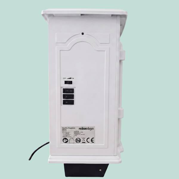 Elektrokamin mit Heizung Weiß