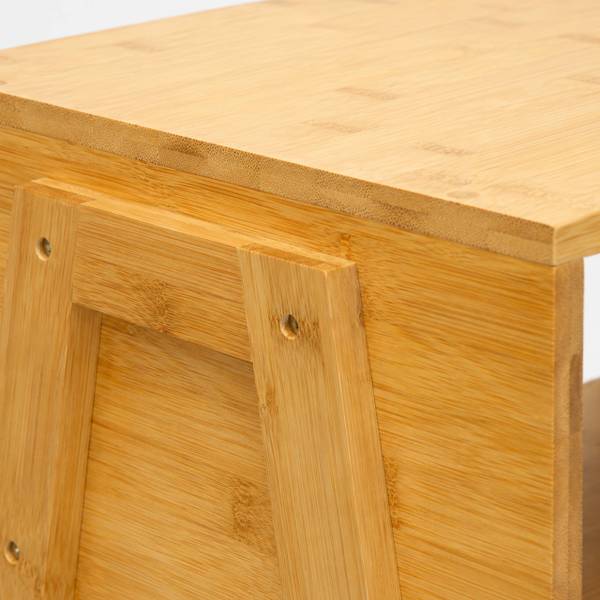 Bambus Nachttisch 2er Set stapelbar Braun - Bambus - 43 x 42 x 29 cm