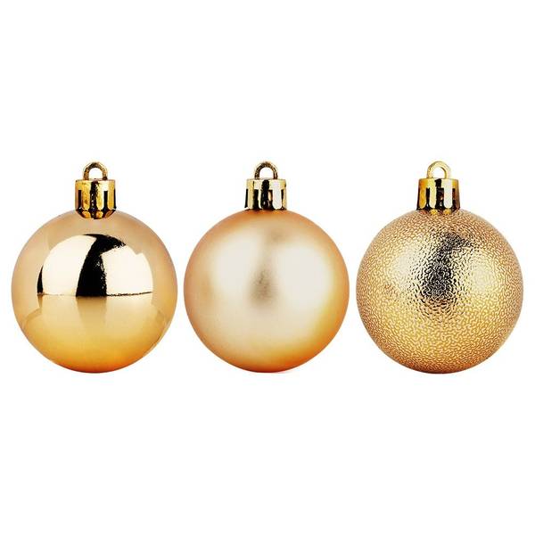 Weihnachtskugeln 10er Set 839485 Gold - Kunststoff - 5 x 5 x 5 cm