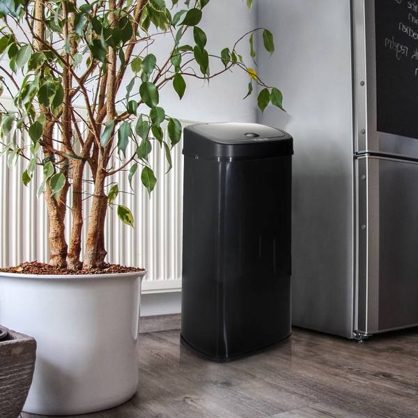 Mülleimer mit Sensor 68 L CLEAN VI Schwarz - Stahl - 29 x 78 x 40 cm