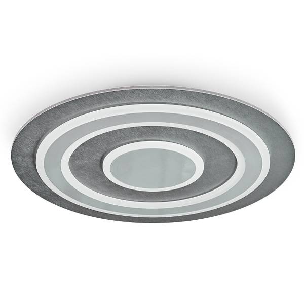 Deckenleuchte Binasco Grau - Weiß - Holzwerkstoff - Metall - 62 x 7 x 62 cm