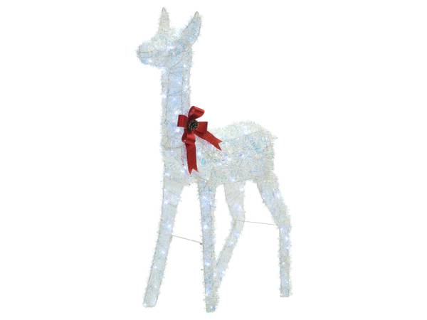 LED-decoratie AURENNE rood - wit - textiel - 90 x 110 x 30 cm
