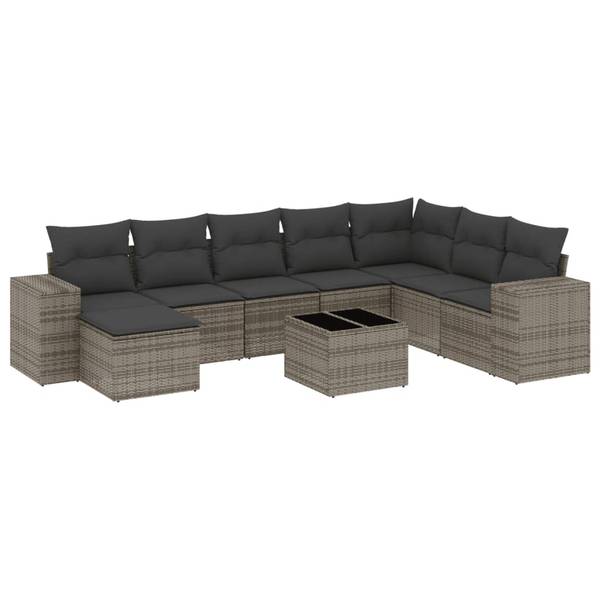 Loungeset 3035596-2 (9-delig) grijs