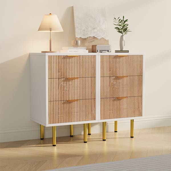 Nachttisch TLP02 Braun - Metall - Massivholz - 40 x 62 x 40 cm