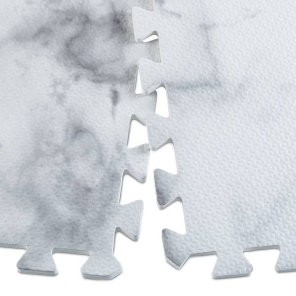 45x matelas de protection blanc-gris Noir - Blanc - Matière plastique - 33 x 1 x 33 cm