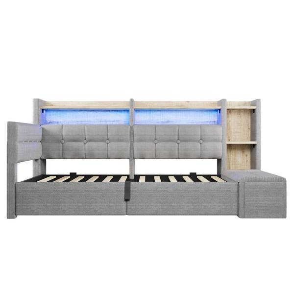 Tagesbett Phoebus Ⅲ Grau - Breite: 116 cm