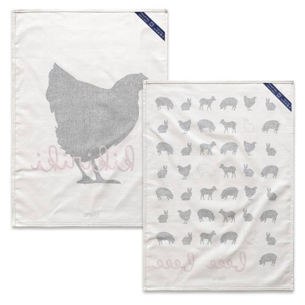 Geschirrtuch Kikiriki (2er Set) Textil - 70 x 1 x 50 cm