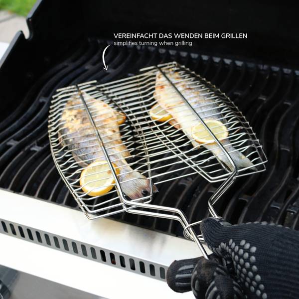Fischgriller 14127 Silber - Metall - 27 x 27 x 65 cm