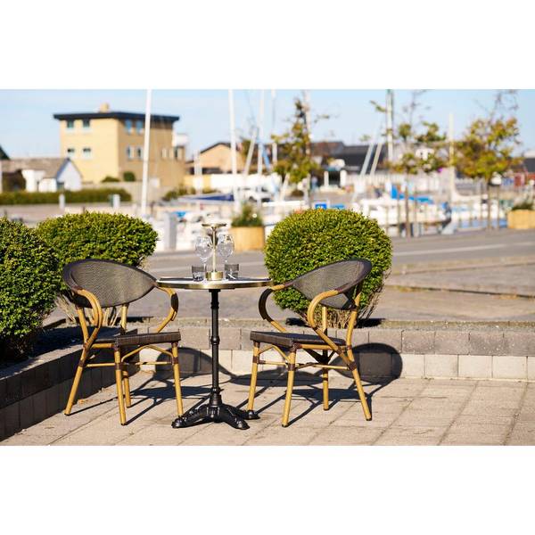 CaféTisch Trine Weiß - Holz teilmassiv - 60 x 74 x 60 cm