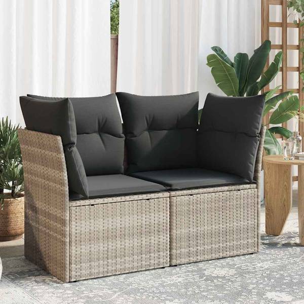 Gartensofa 3041946-4 (2-teilig) Hellgrau