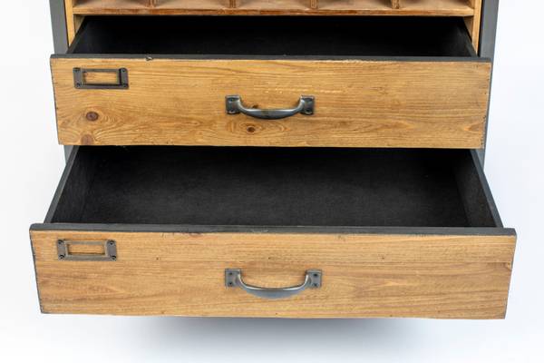 Weinschrank EDGAR Braun - Massivholz - 56 x 113 x 38 cm