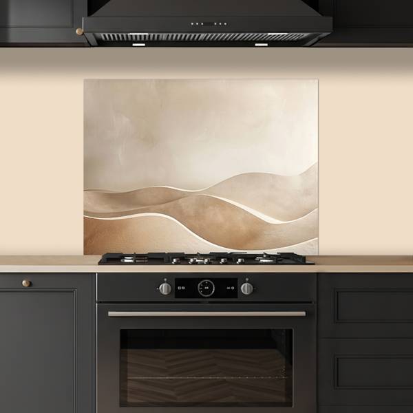 SPRITZSCHUTZ KÜCHE Sandstruktur 90 x 70 cm