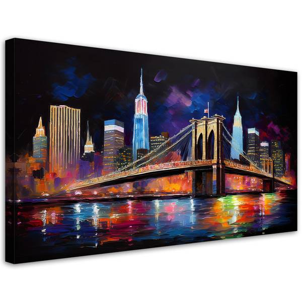 Wandbild Stadt 120 x 60 cm