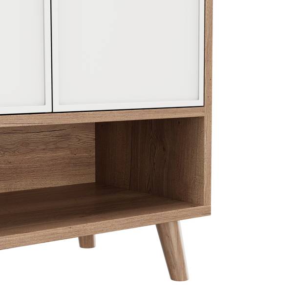 Schuhschrank NaturWoody Ⅳ Weiß - Holzwerkstoff - 90 x 100 x 35 cm