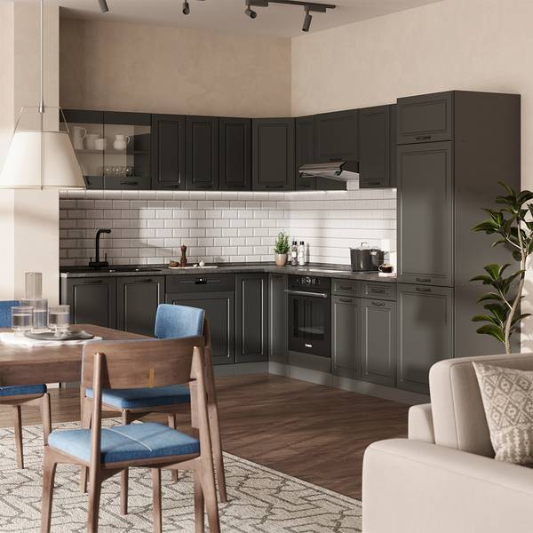 Küchenfront R-Line 37516 Braun - Grau - Holzwerkstoff - 60 x 72 x 2 cm
