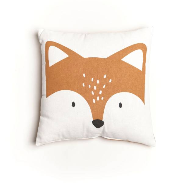 Bedrucktes Kissen FUNNY RENARD Orange - Baumwollstoff - 40 x 40 x 40 cm