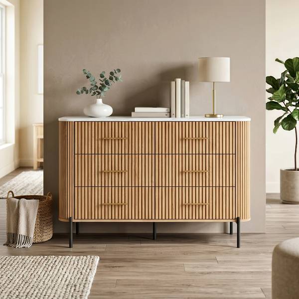 Kommode Kokunse Braun - Holzwerkstoff - Metall - 120 x 78 x 42 cm