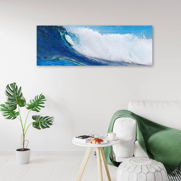 Wandbild welle 120 x 40 cm