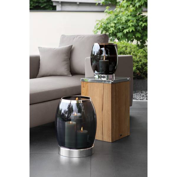 Windlicht YORK Silber - Metall - 1 x 29 x 1 cm