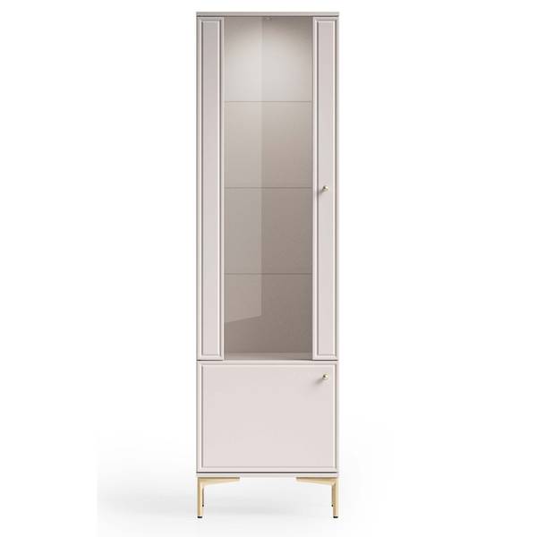 Vitrine SANDRO Grau - Aluminium - 54 x 190 x 40 cm