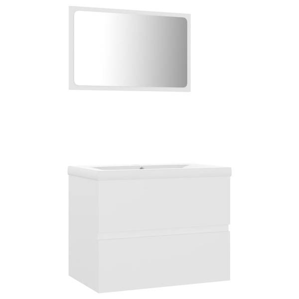 Badezimmermöbel-Set 3007834 (3-teilig) Weiß - Holzwerkstoff - 60 x 45 x 38 cm