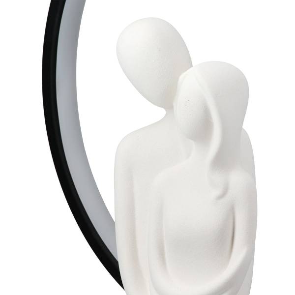 LED Tischleuchte Casal Schwarz - Weiß - Keramik - Metall - 30 x 32 x 14 cm