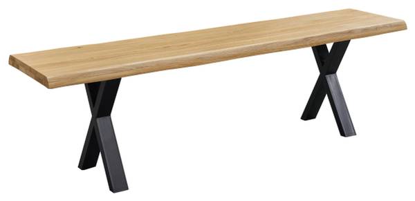 Sitzbank OAK Braun - Holz teilmassiv - 200 x 44 x 38 cm