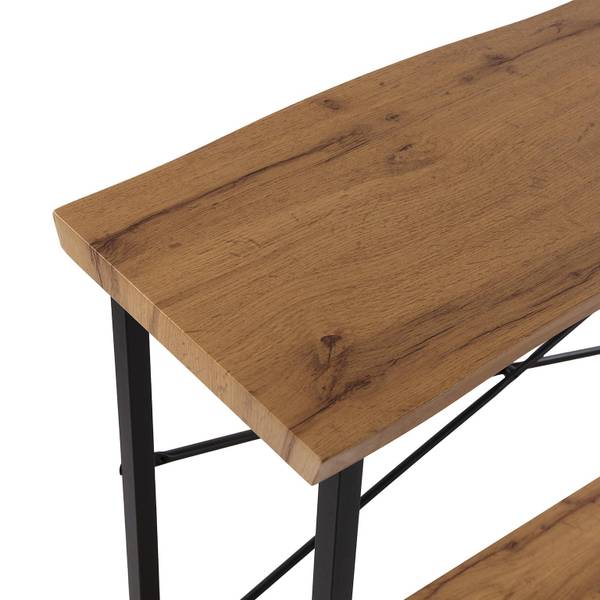 Konsole Arama Schwarz - Holzwerkstoff - Holz teilmassiv - 30 x 80 x 100 cm