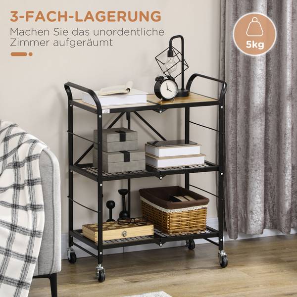 Rollwagen 850-240V00BN Braun - Holzwerkstoff - 35 x 85 x 68 cm