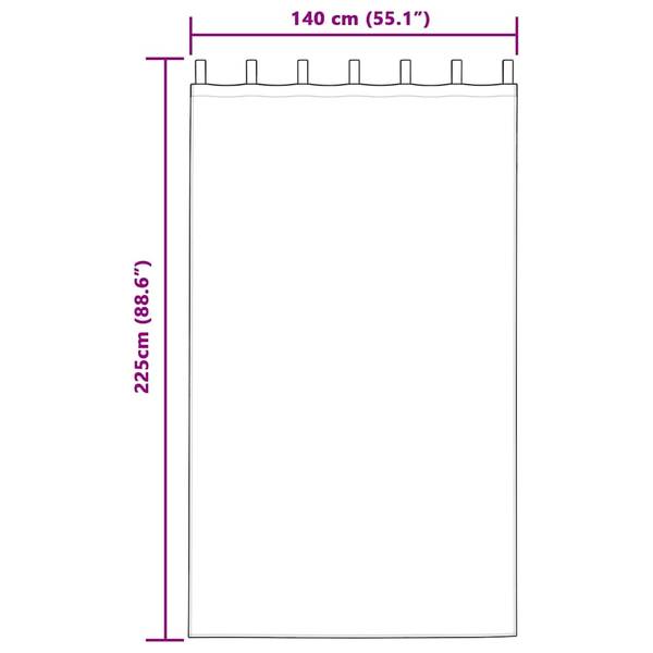 Blackout-Vorhänge 3044628-14 (2er Set) Reinweiß - Tiefe: 225 cm