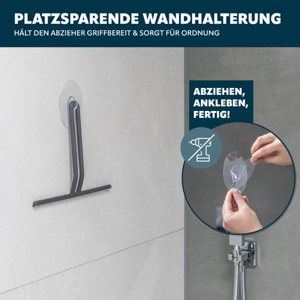 Duschabzieher 92046 (2er-Set) Grau - Metall - 24 x 20 x 2 cm