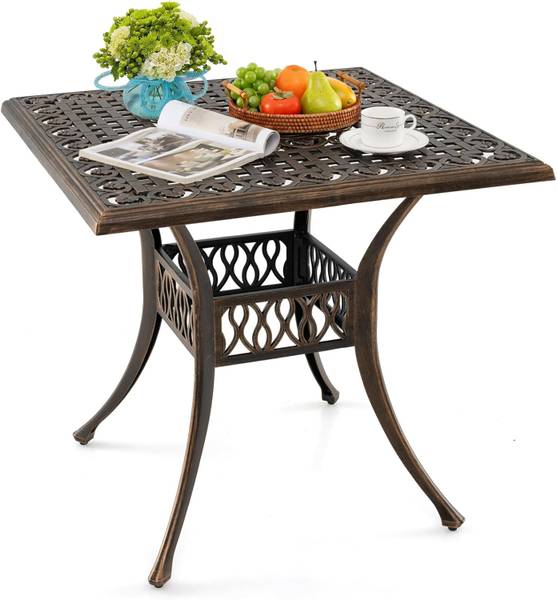 Gartentisch ZB34672OBDE Braun - Metall - 80 x 75 x 80 cm