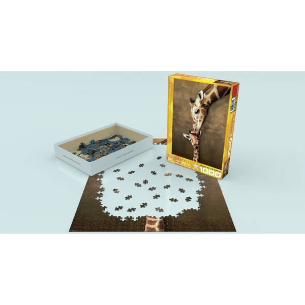 Puzzle Giraffenmutter Kuss Papier - 26 x 6 x 36 cm