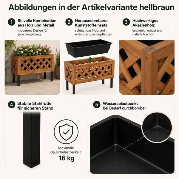 Pflanzkasten P86 Braun