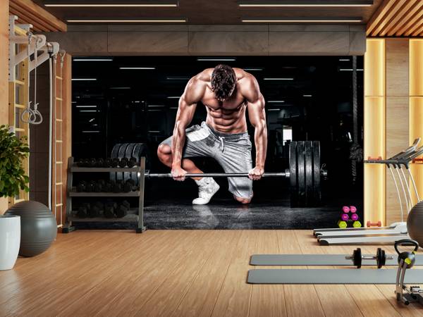 Fotobehang Sporter Training 500 x 350 x 350 cm
