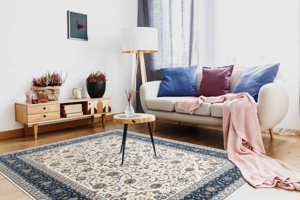 Teppich Wolle Nain Rahmen Ornament Beige - Wolle - 240 x 1 x 340 cm