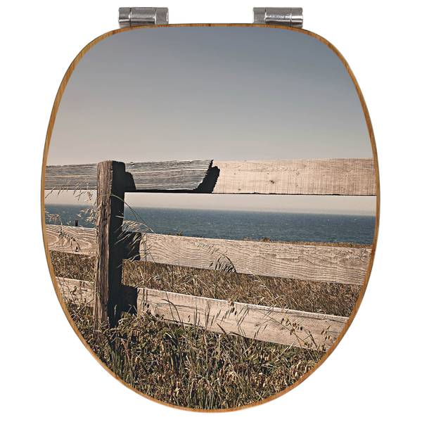 WC-Sitz mit Absenkautomatik Zaun am Meer Braun - Bambus - Holzwerkstoff - 38 x 5 x 49 cm