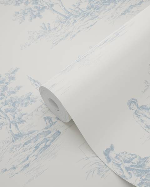 Tapete 132109 Blau - Papier - 50 x 900 x 50 cm