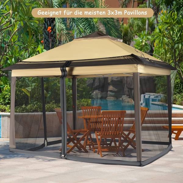 Muskietennet ZB32729 zwart - textiel - 300 x 230 x 300 cm