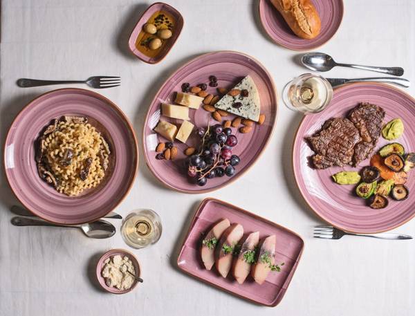 Servierschale Aura Blackberry  2er set Violett - Porzellan - 13 x 2 x 13 cm