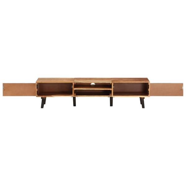 TV-Schrank D959 Braun - Massivholz - 35 x 35 x 145 cm
