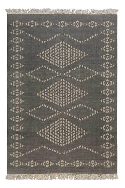 Handweb-Teppich Belmont Grau - 200 x 290 cm