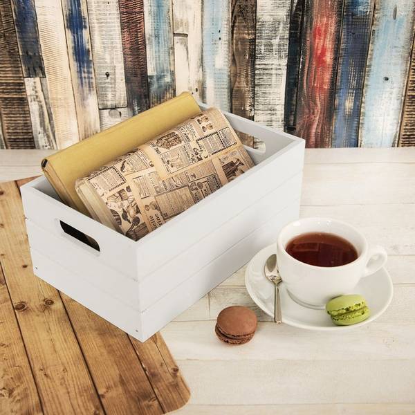 Aufbewahrungsbox Holz Weiß kaufen