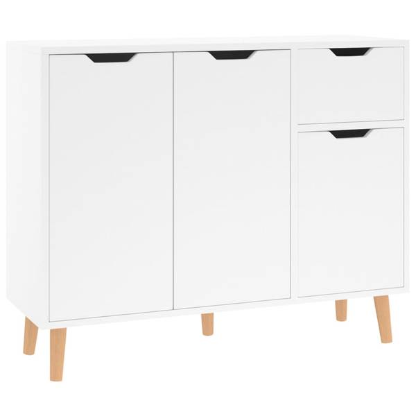 Sideboard D8391 Weiß - Holzwerkstoff - 90 x 72 x 30 cm