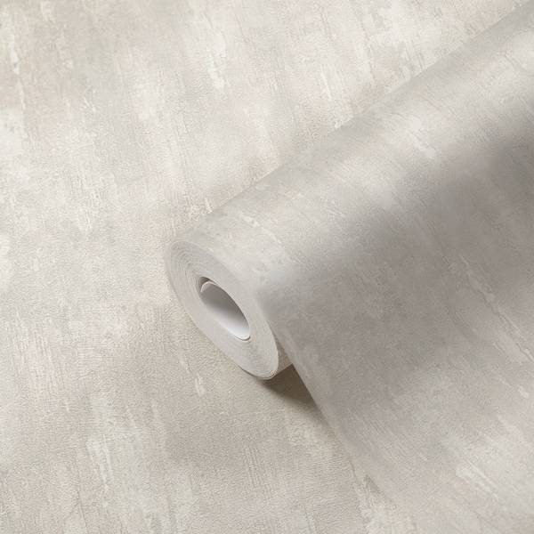 Vliestapete Around the World Putzoptik Grau - Weiß